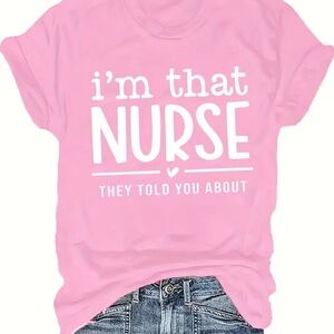 Pink Nursing Graphic Tee
